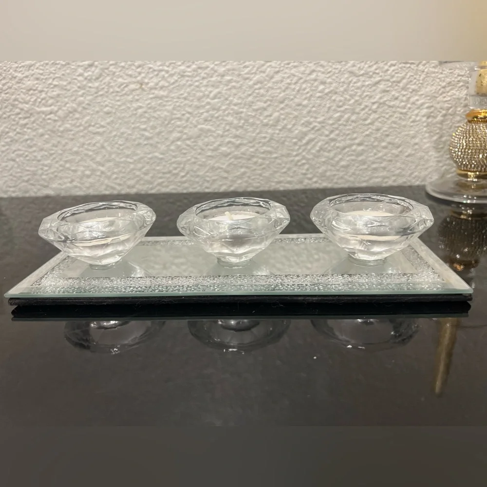 Crystal Diamond Candle Holder